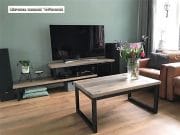 Salontafel en tv meubel met kokers van 4×4