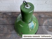 7 groene emaille lamp h52 d38 4