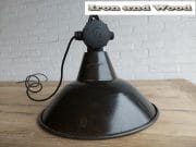 zwart bruine emaille lamp h32 d37 3