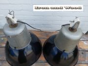 L43 zwarte emaille fabriekslampen h45 d37 3