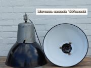 L43 zwarte emaille fabriekslampen h45 d37 6