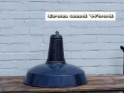 L53 grote blauwe emaille lamp h35 d45 1