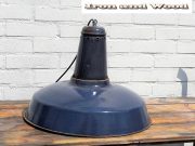 L53 grote blauwe emaille lamp h35 d45 4