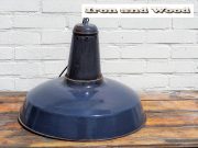 L53 grote blauwe emaille lamp h35 d45 5