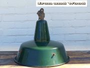 L73 groene emaille lamp H40 D41 1