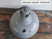 L92 emaille grijze oude lamp h36 d46 4
