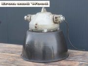 L123 bruin zwarte emaille lamp met glazen stolp h40 d39 5