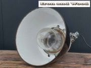 L123 bruin zwarte emaille lamp met glazen stolp h40 d39 6