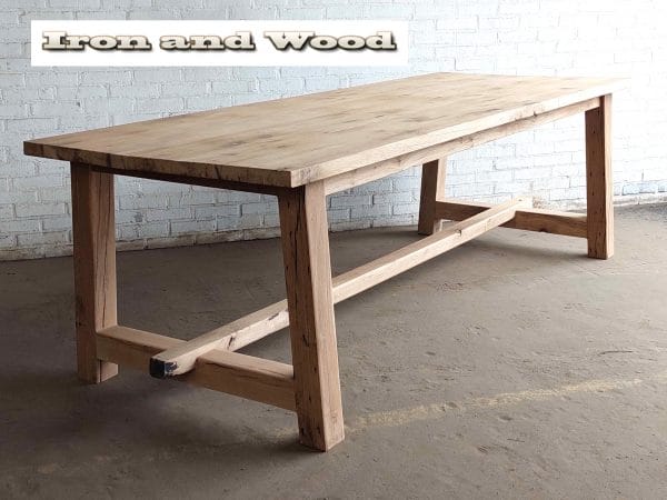 oud eiken wagonplanken tafel a poot 5 oud eiken wagonplanken tafel a poot 5