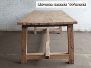 oud eiken wagonplanken tafel a poot 8
