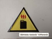 1x geel zwart emaille bord jerrycan 31 x 31 2