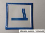 5x blauw witte emaille borden roken 24×24 3