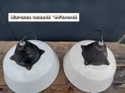 witte emaille lampen h30 d 40 2 witte emaille lampen h30 d 40 2